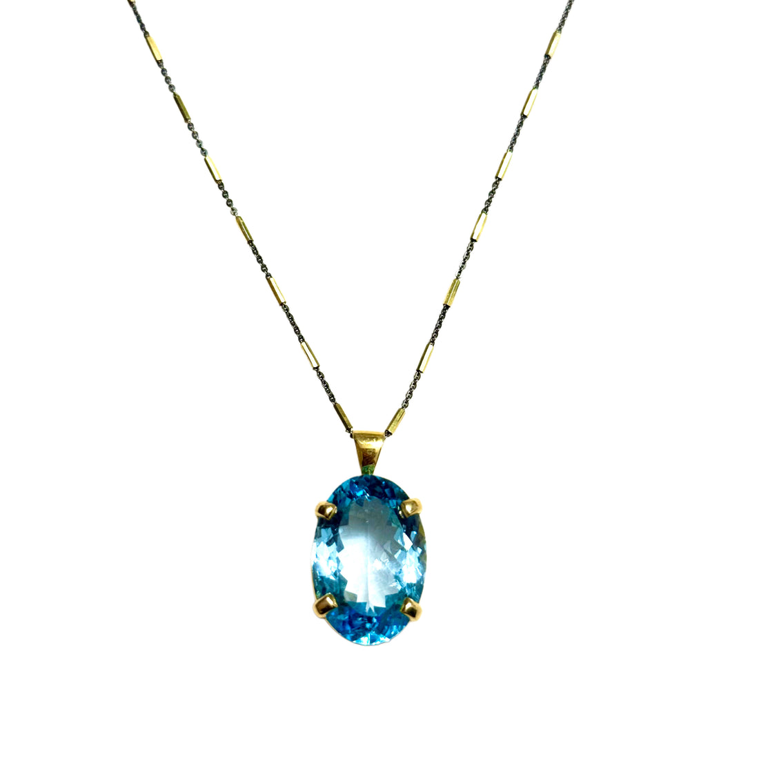 Celestial Tide Blue Topaz Pendant