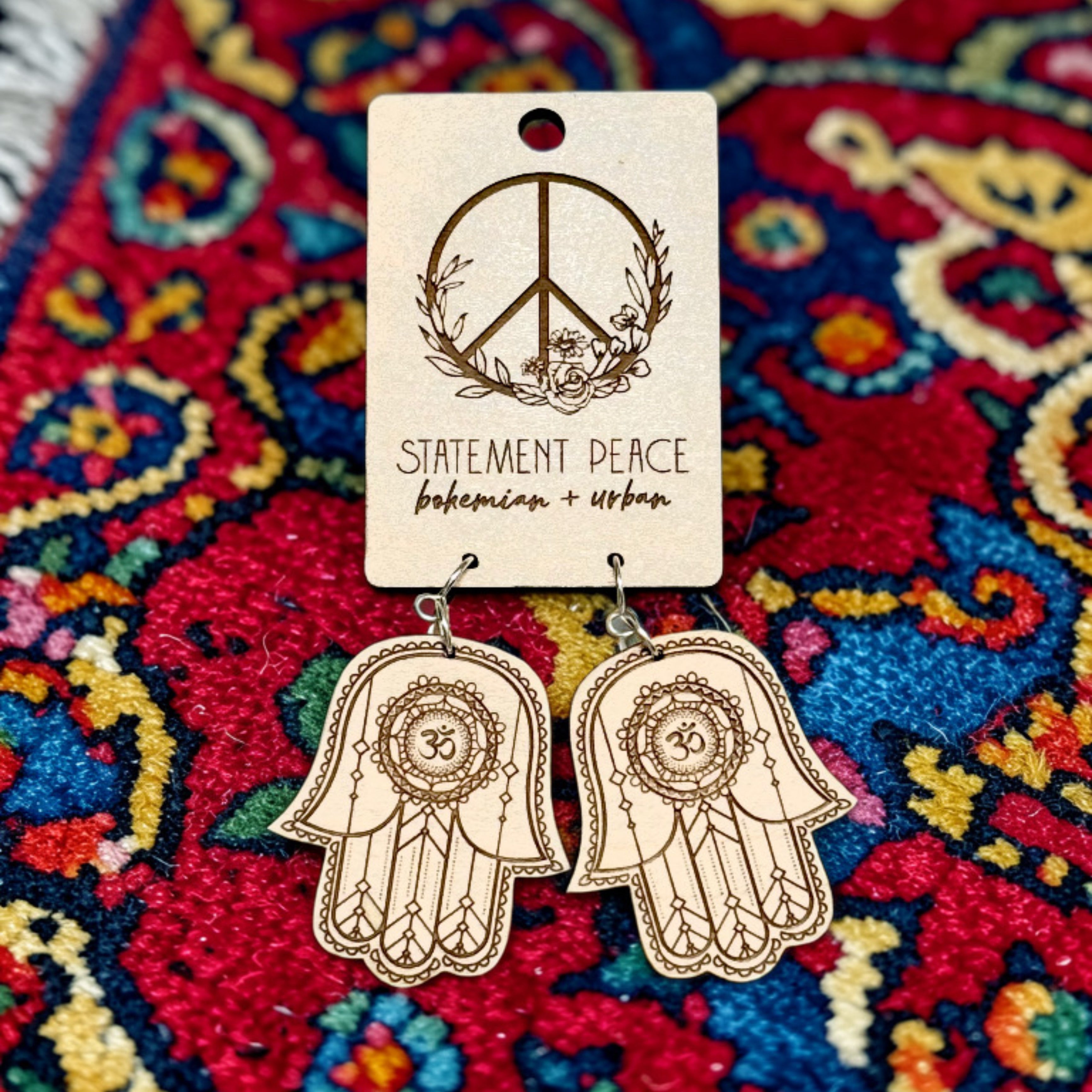 Hamsa Dangle Earrings