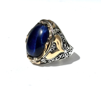 Blue Hawks Eye Ring |Sterling Silver image 1