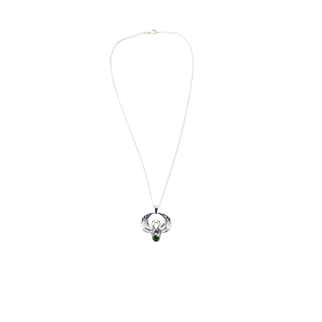 Moldavite Scarab Amulet Necklace