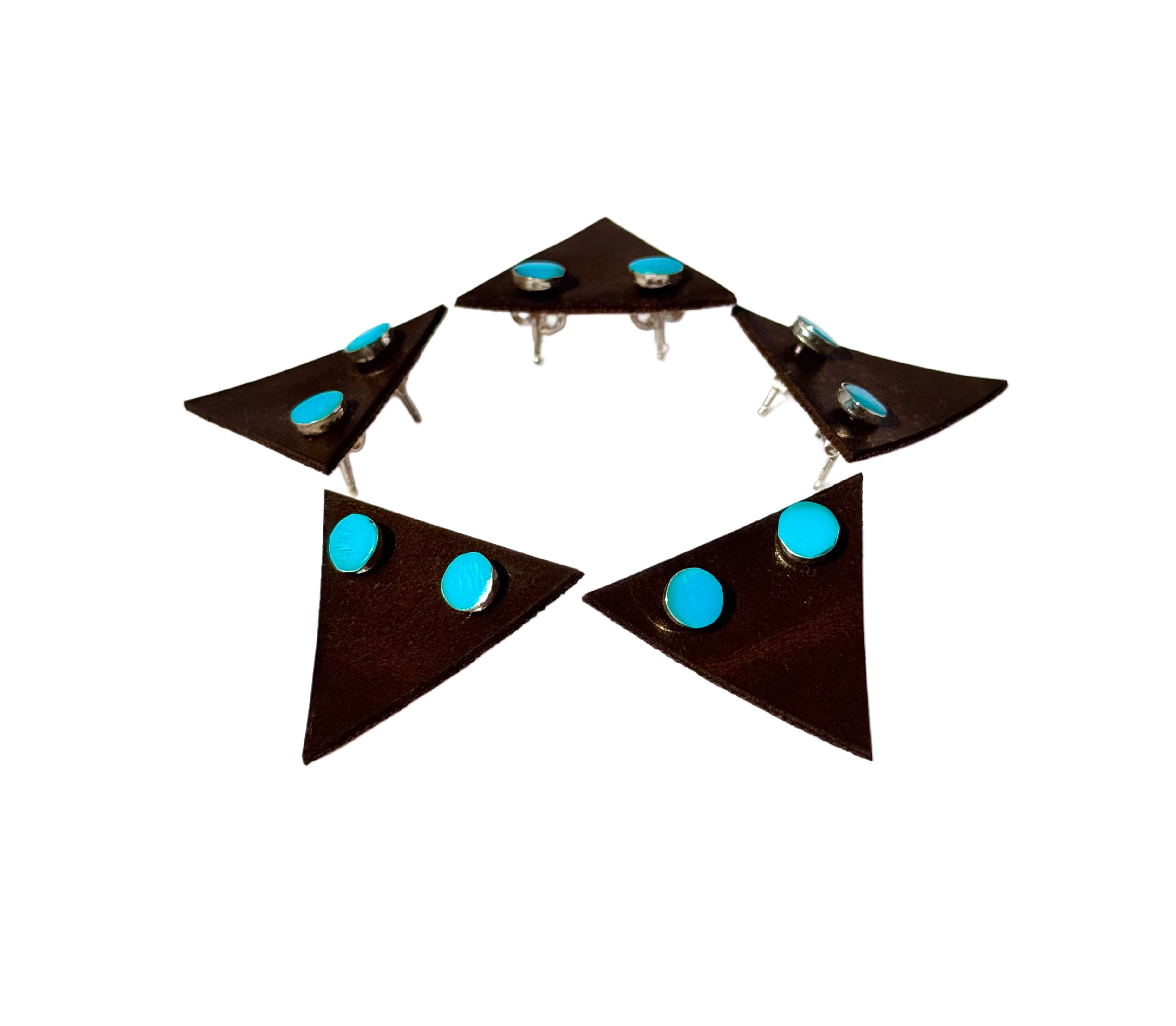 Sterling Silver Turquoise Stone Earrings image 1