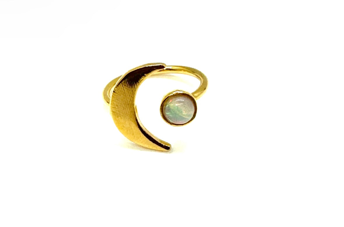 Opal Moon Ring image 0