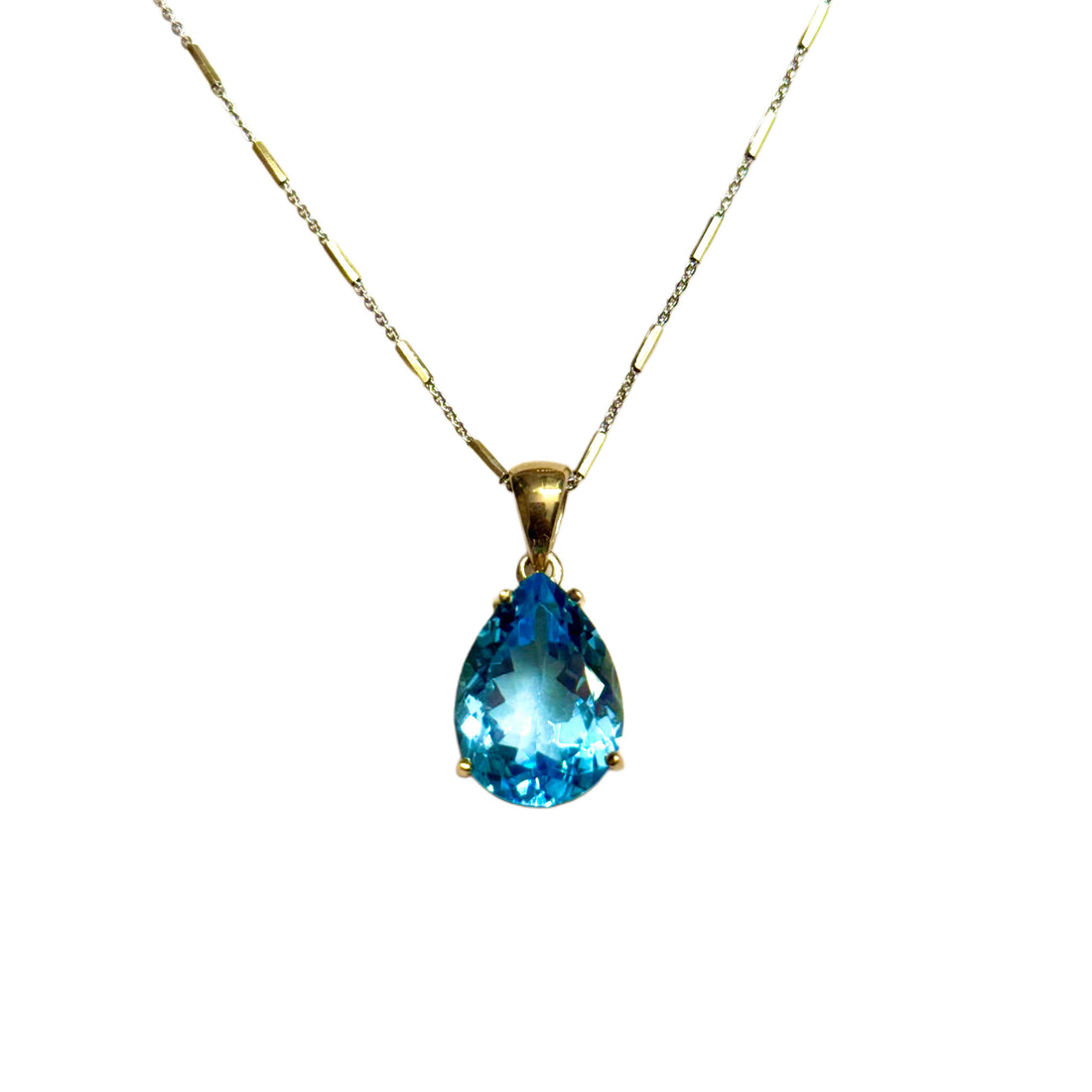 Ocean Light Blue Topaz Pendant