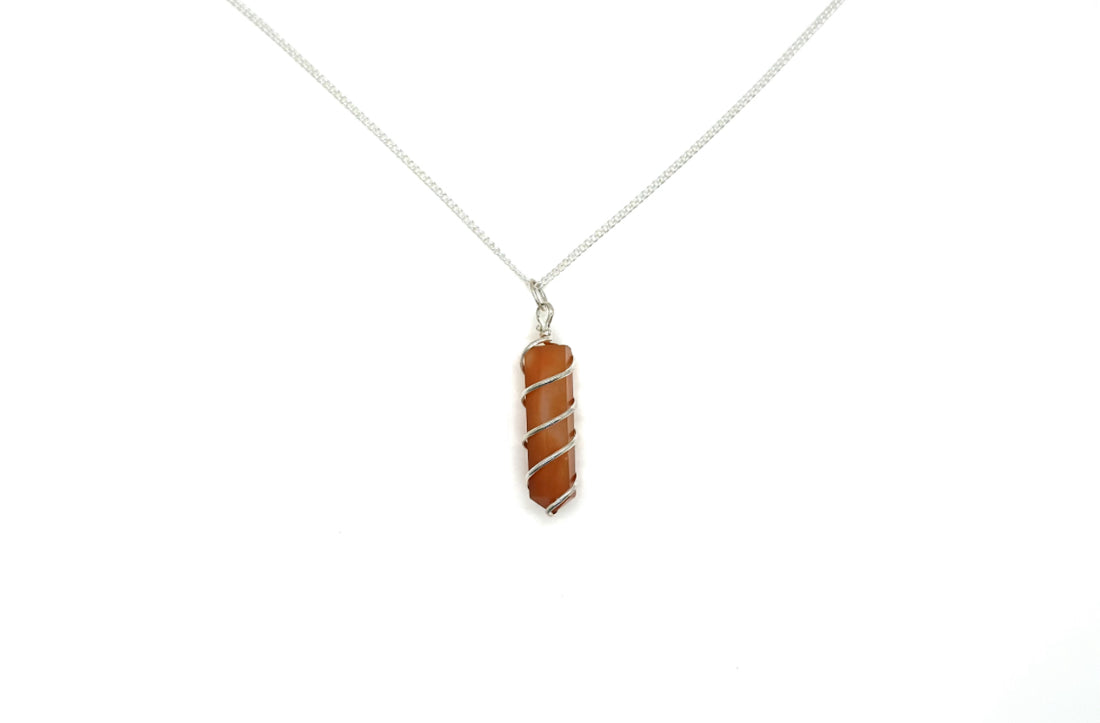Carnelian Fire Spiral  Necklace image 0