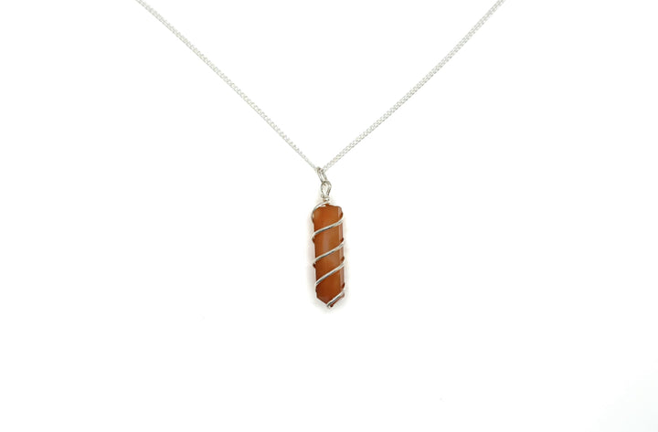 Carnelian Fire Spiral  Necklace image 0