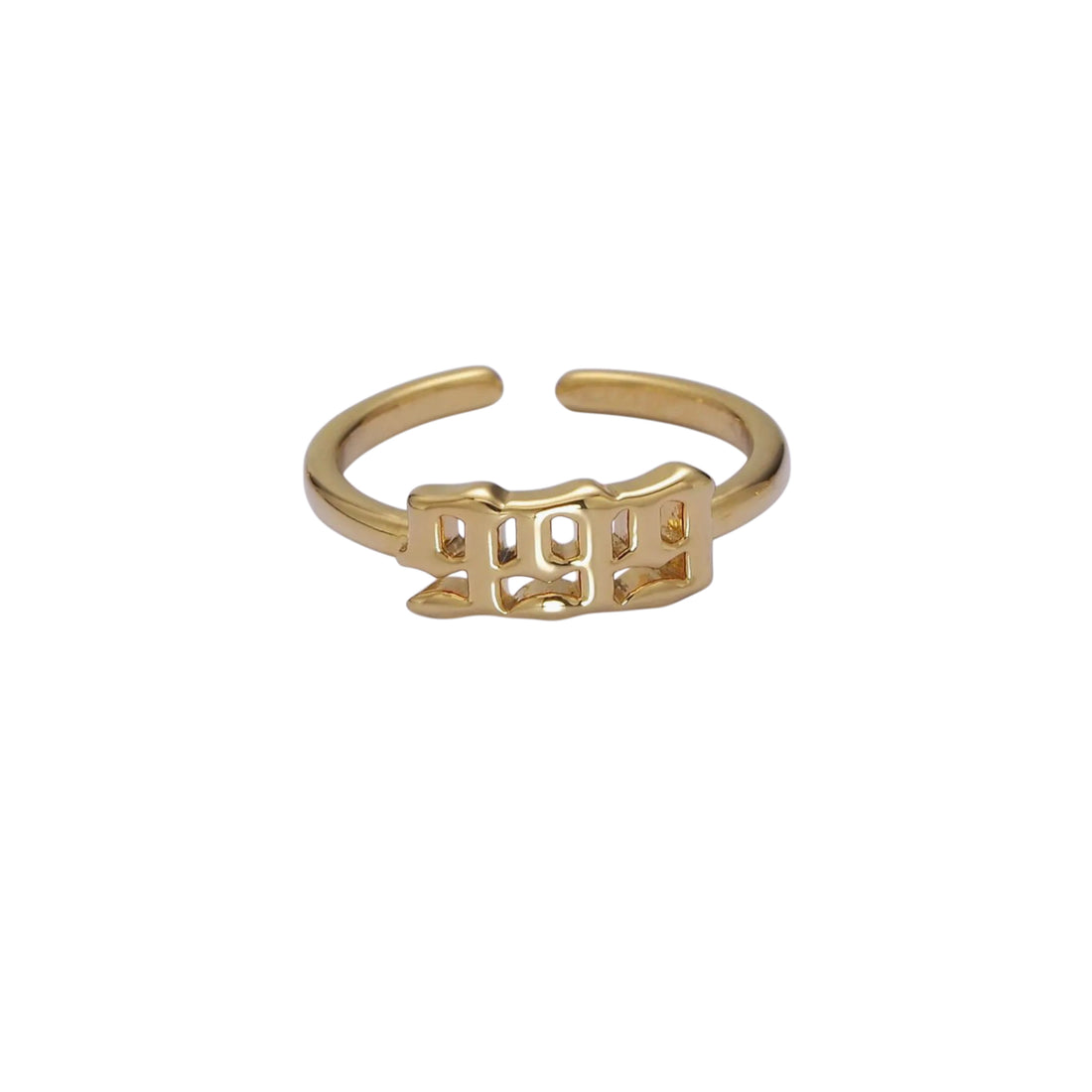 999 Dainty Angel Number Gold-Filled Ring