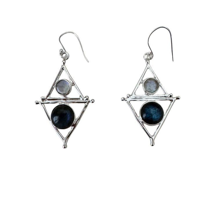 Mystic Element Earrings – Enlightening Labradorite & Moonstone