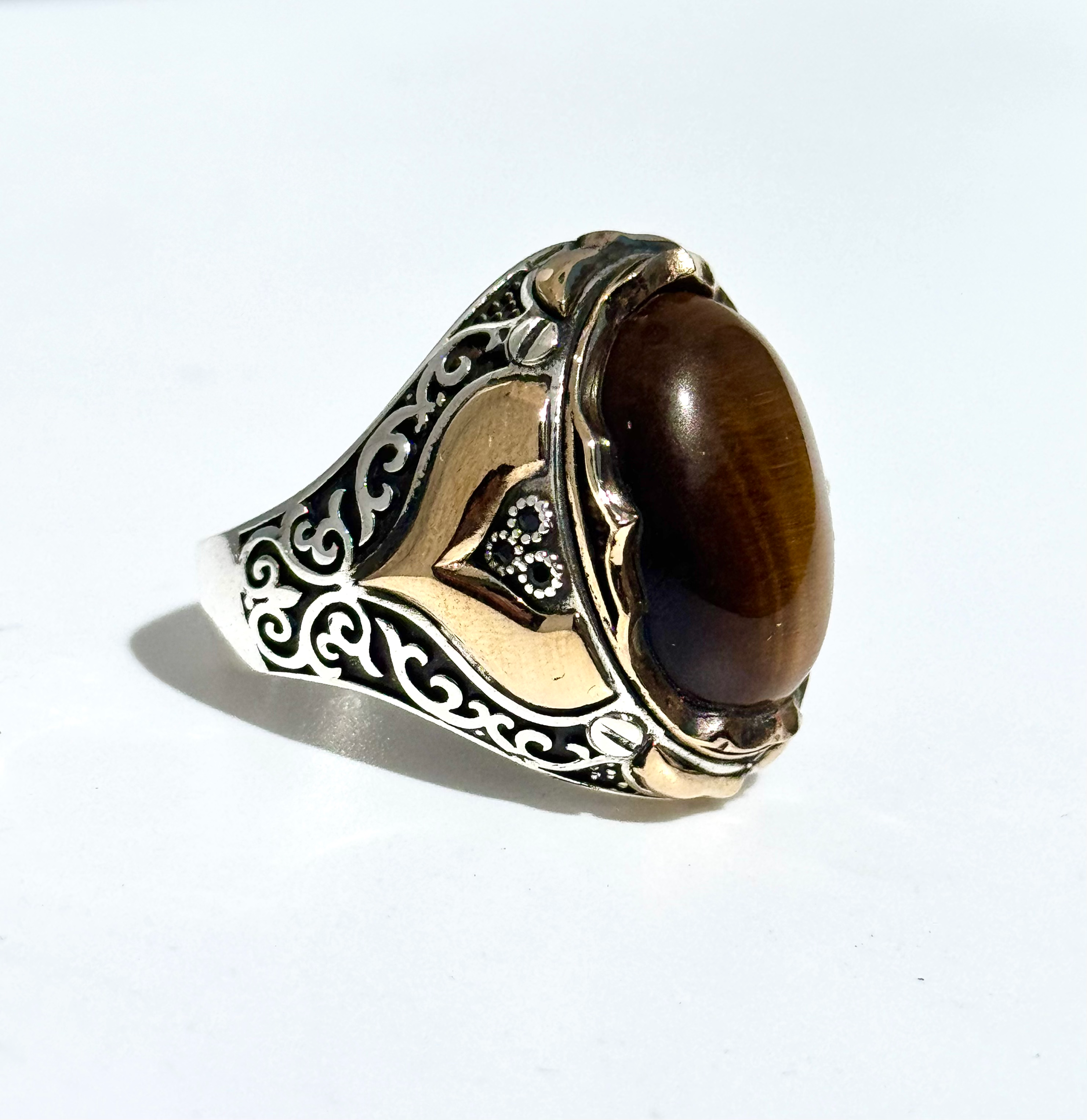 Tiger Eye Ring |Sterling Silver image 0