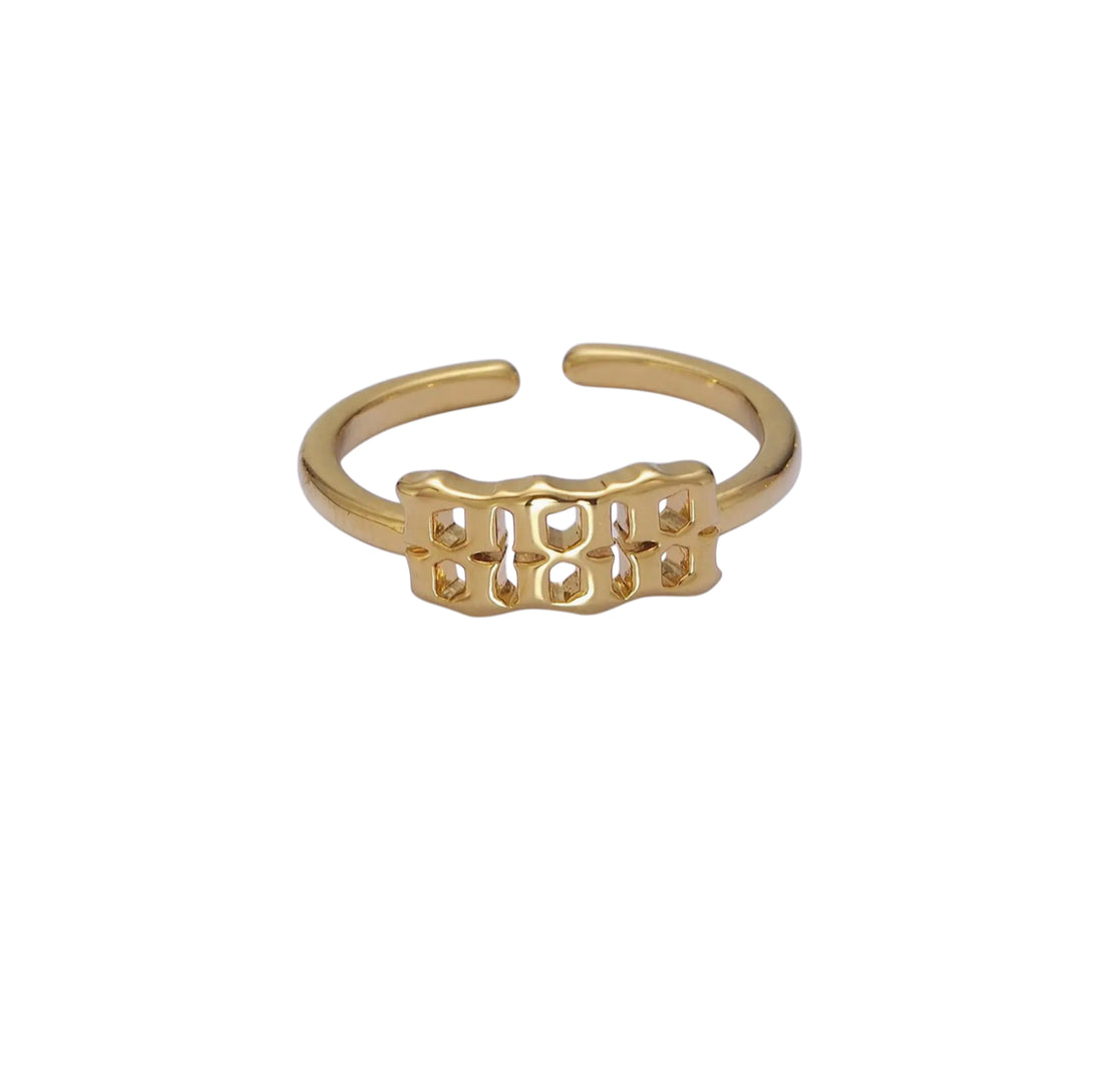 888 Dainty Angel Number Gold-Filled Ring