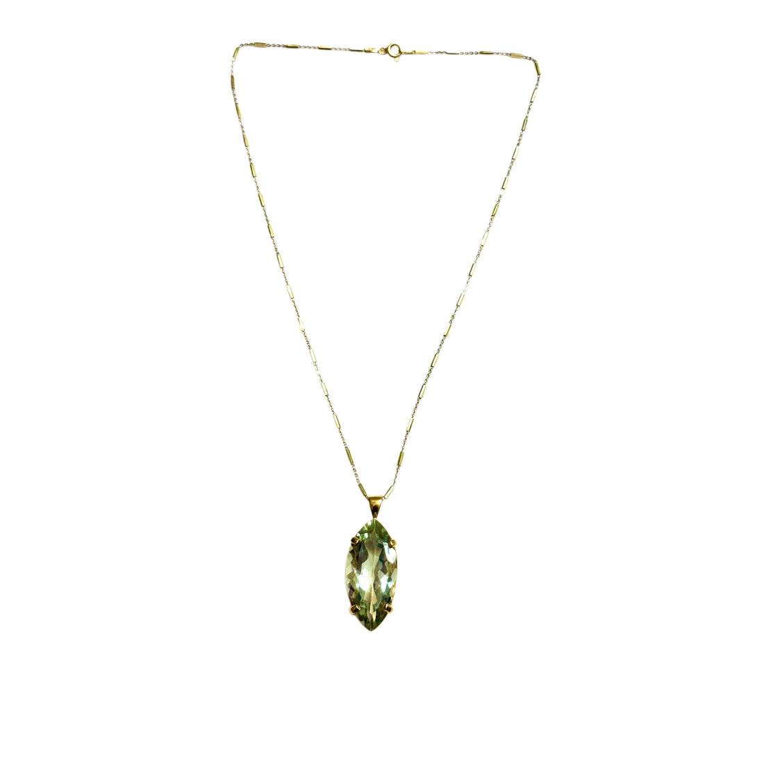 Verdant Crown Green Amethyst Pendant