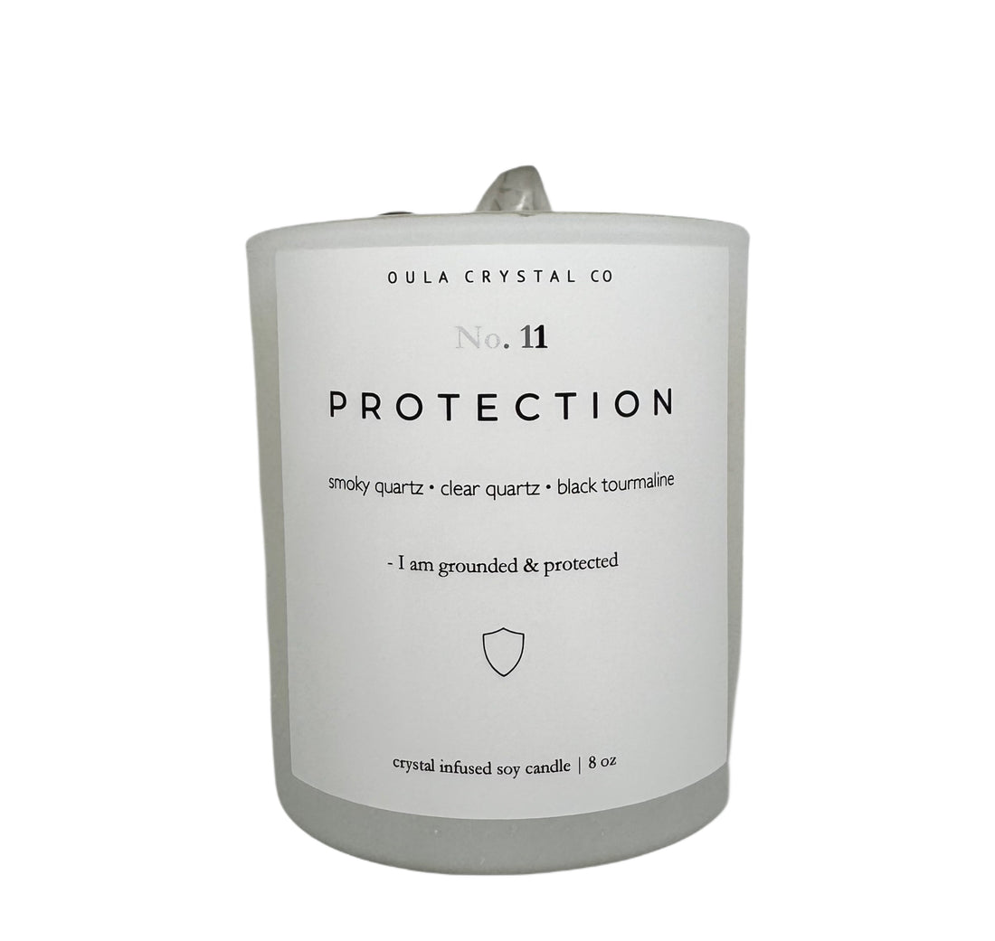 Protection Crystal Infused Candle image 1