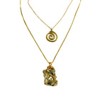 Sacred Spiral Pyrite Necklace (D) image 0
