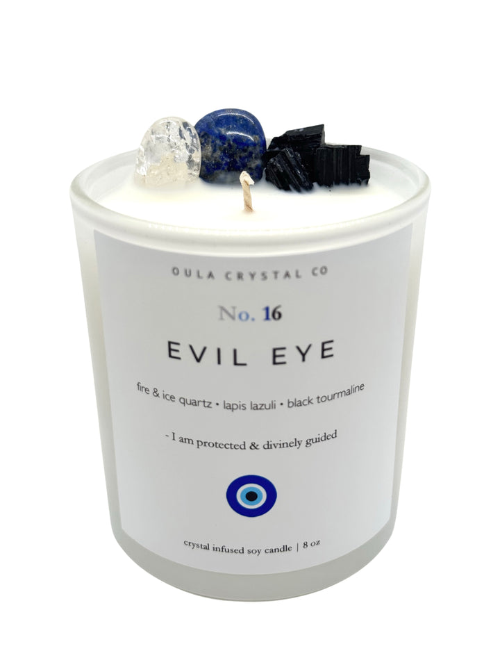Evil Eye Crystal Infused Candle image 1