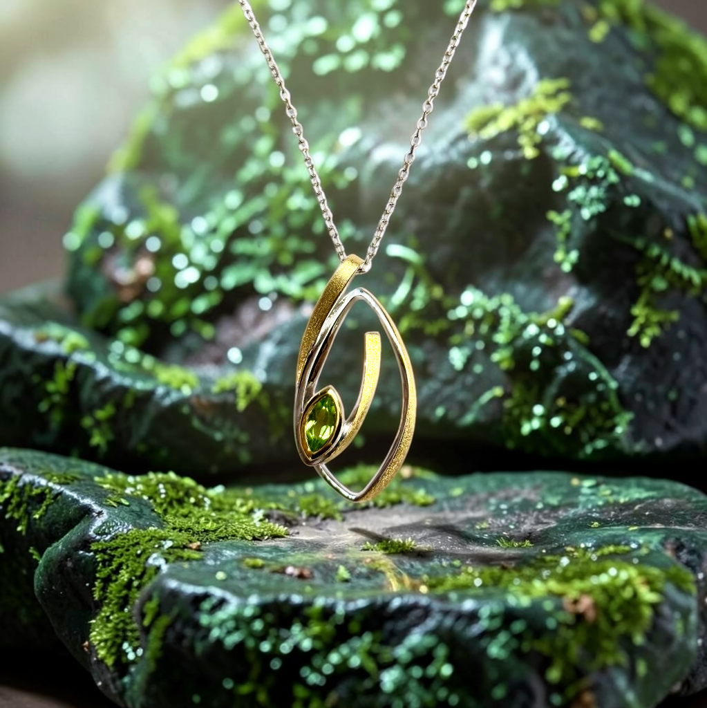 Heart Renewal Green Amethyst Necklace