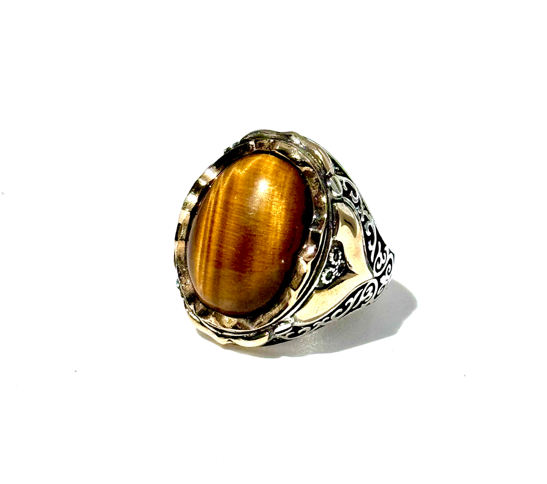 Tiger Eye Ring |Sterling Silver image 1