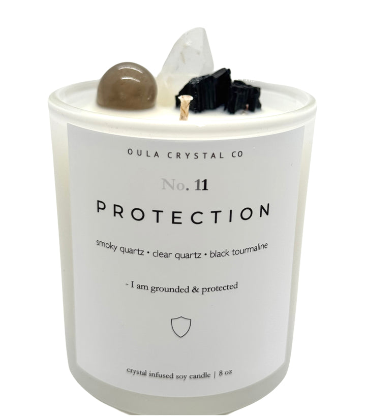 Protection Crystal Infused Candle image 0