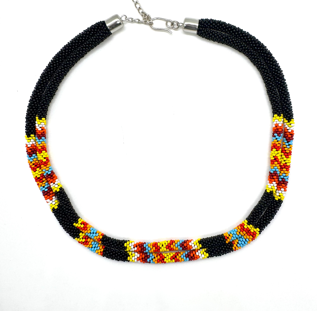 Black Fire Double Rope Necklace image 0