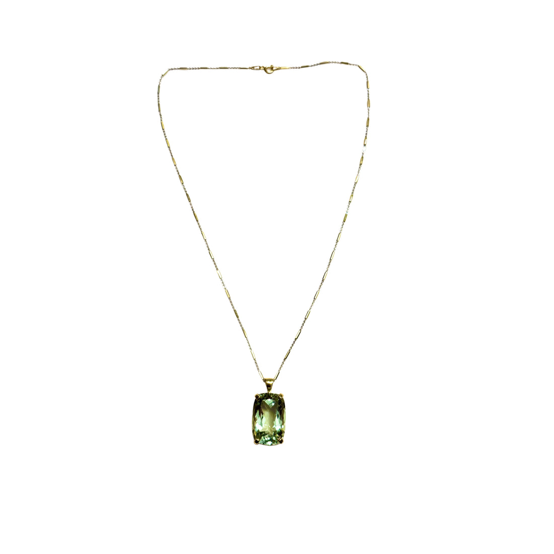 Celestial Clarity Green Amethyst Pendant