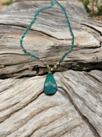 Crissocola Turquoise Braided Silk Thread Necklace image 2
