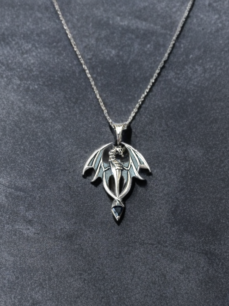 Silver Dragon Magic Necklace