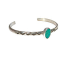 Hand Stamped Turquoise Cuff image 1