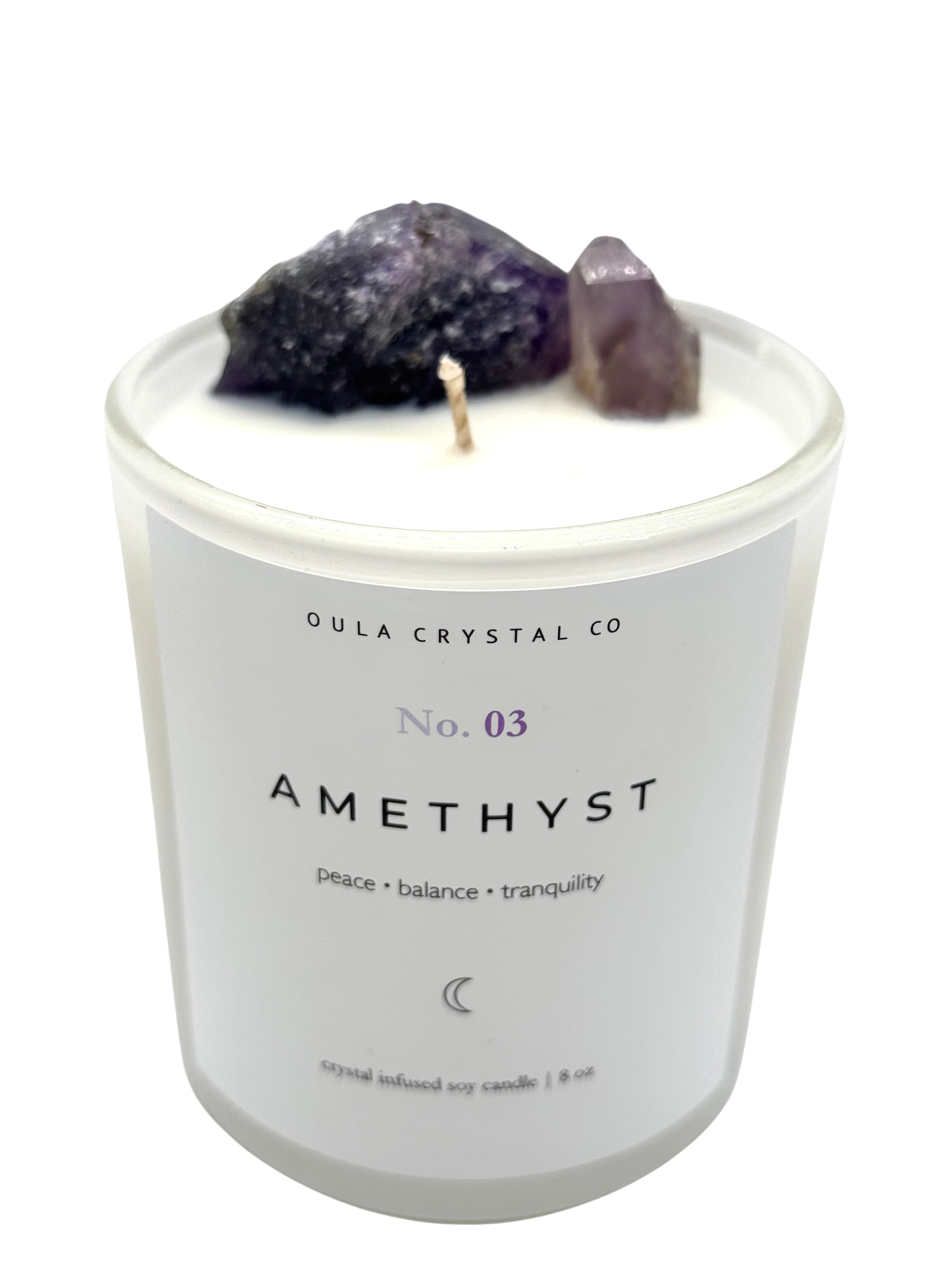 Amethyst Crystal Infused Candle image 1