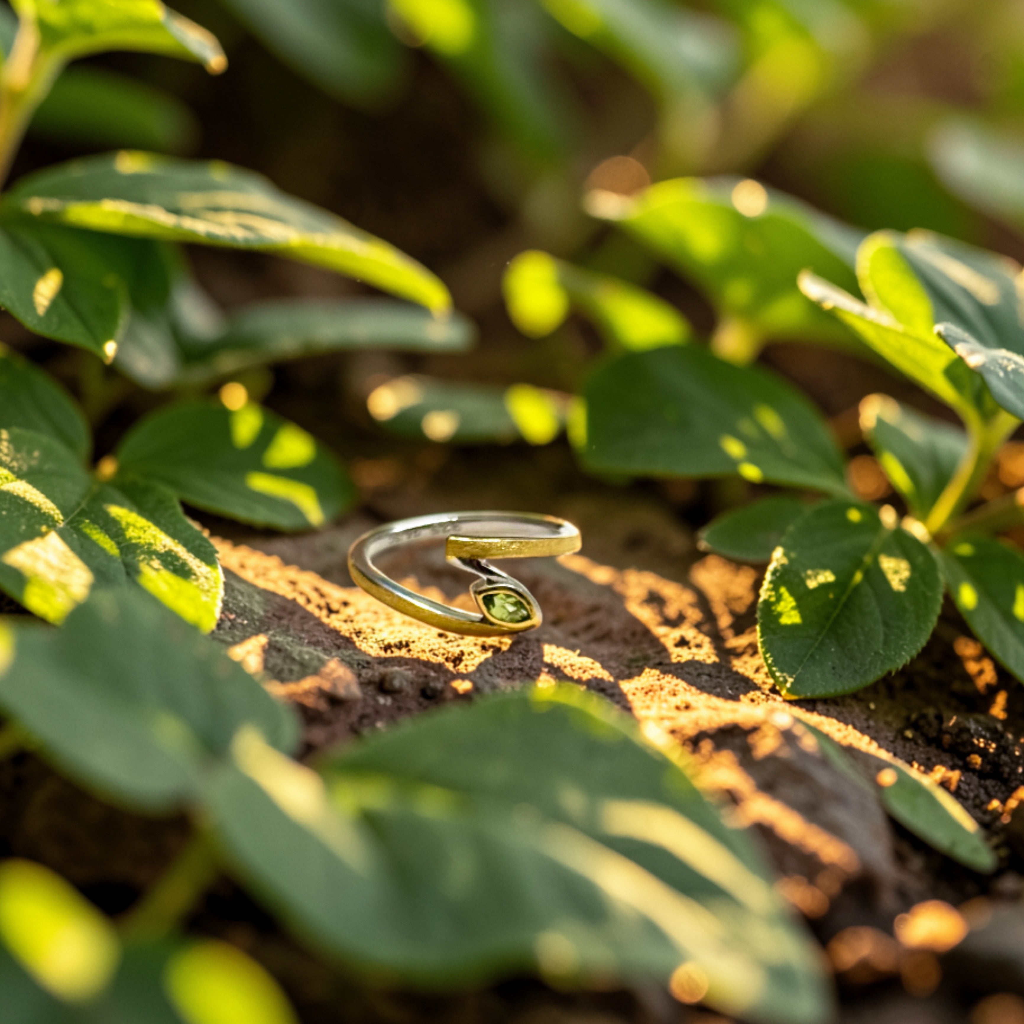 Heart Renewal Green Amethyst Ring