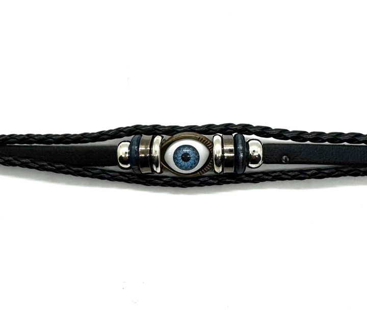 Realistic Eye Blue Leather Band image 1
