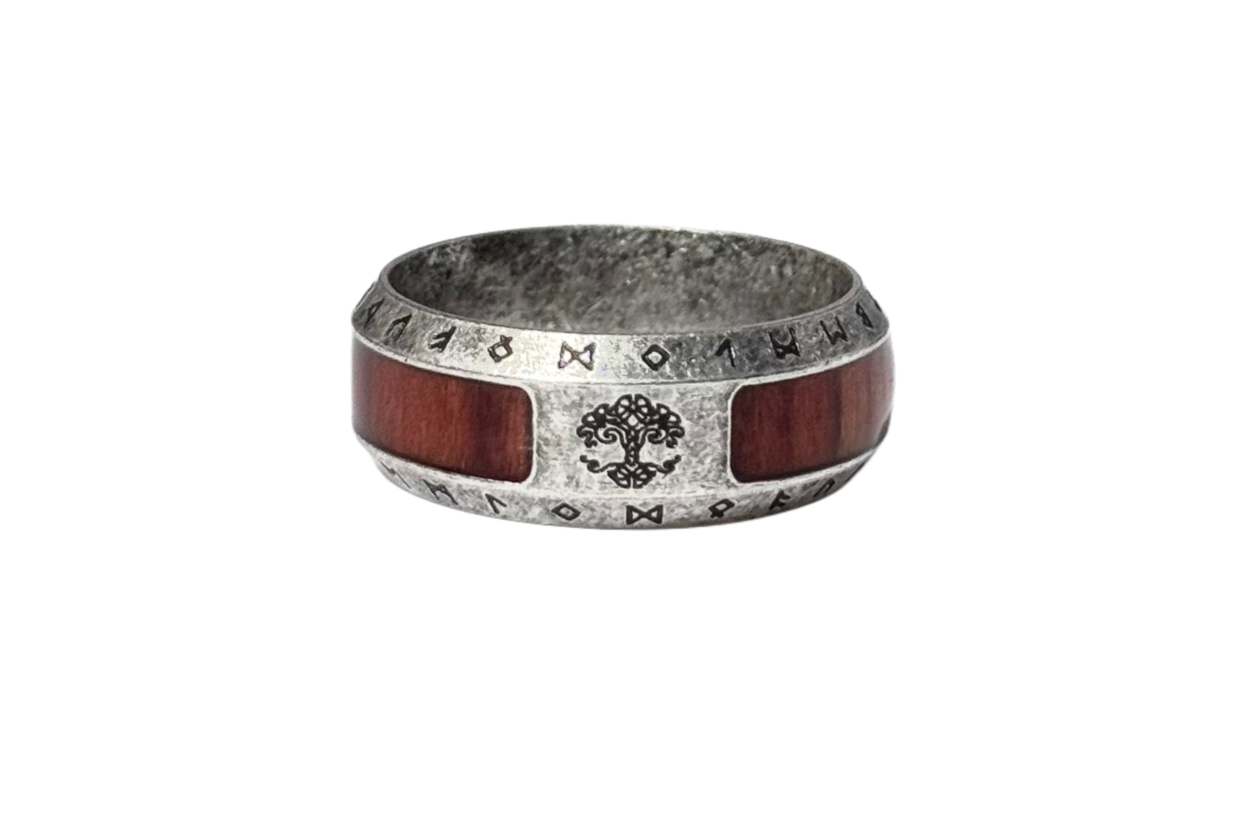 Tree of Life Rune Stainless Steel Ring image 0