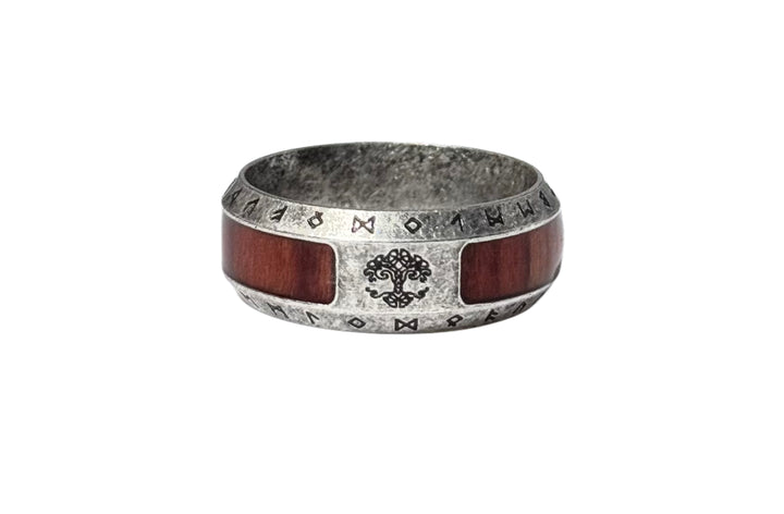 Tree of Life Rune Stainless Steel Ring image 0