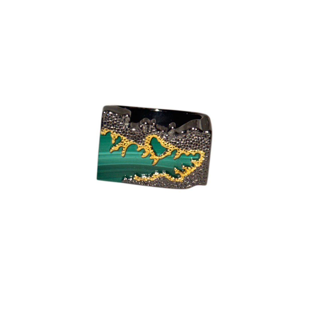 Malachite Sterling Silver Statement Ring