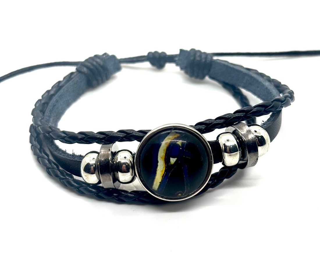 Horus Eye Blk Leather Band image 0