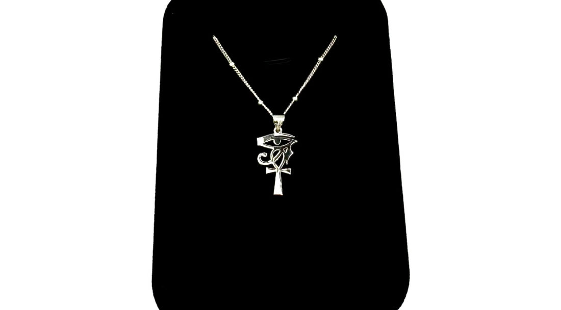 Eye Of Horus Ankh Silver Necklace image 0