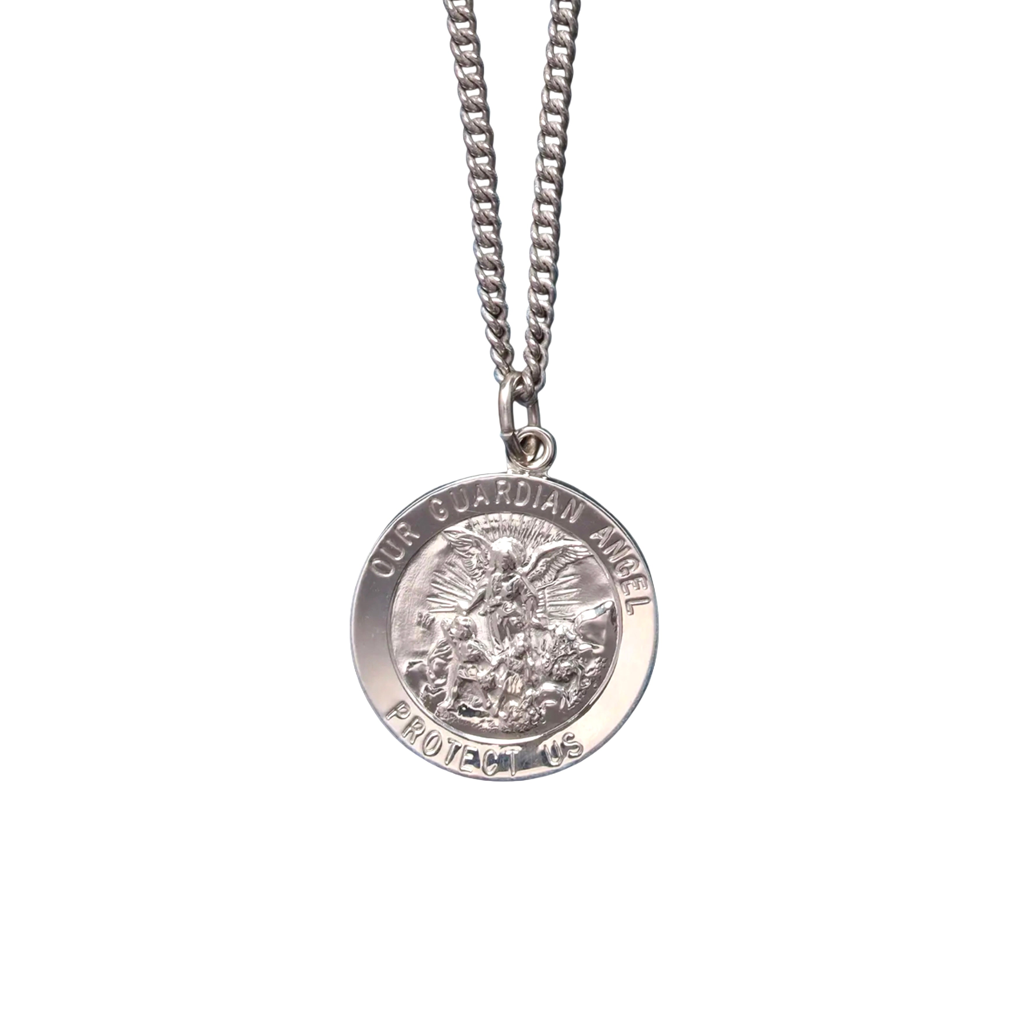 Guardian Angel “Protect Us” Necklace (Shiny)
