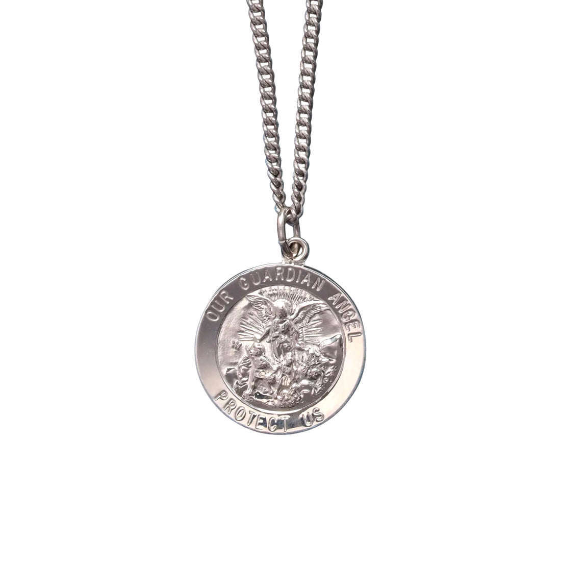 Guardian Angel “Protect Us” Necklace (Shiny)