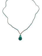 Crissocola Turquoise Braided Silk Thread Necklace image 1