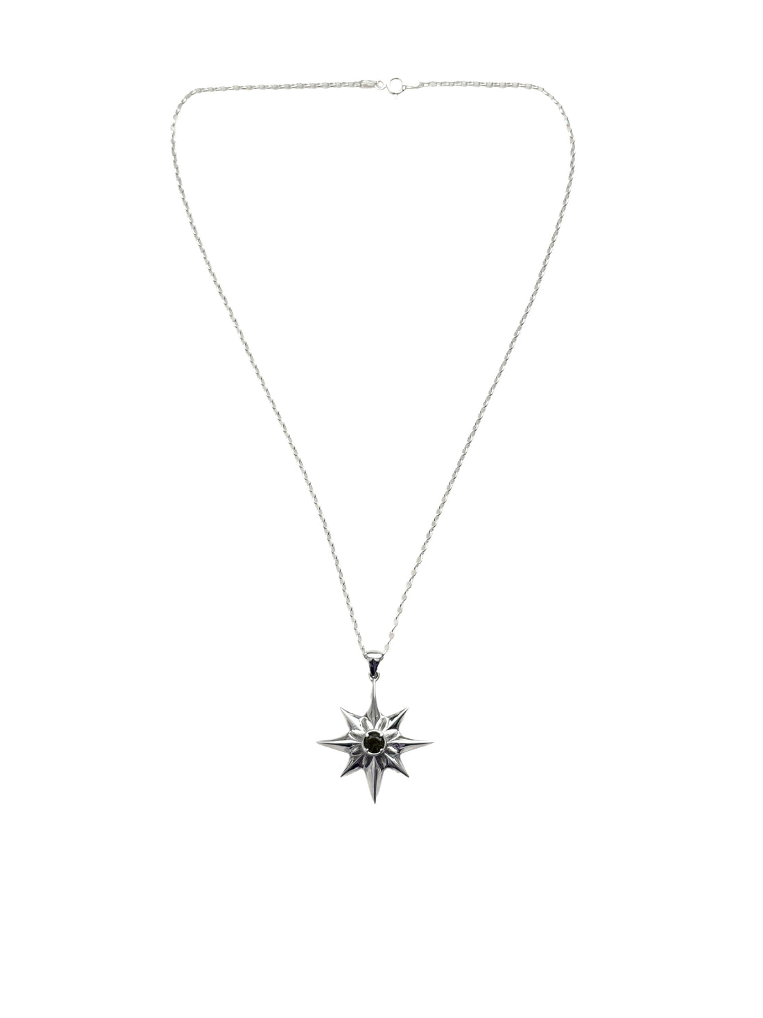 Moldavite North Star Pendant Necklace
