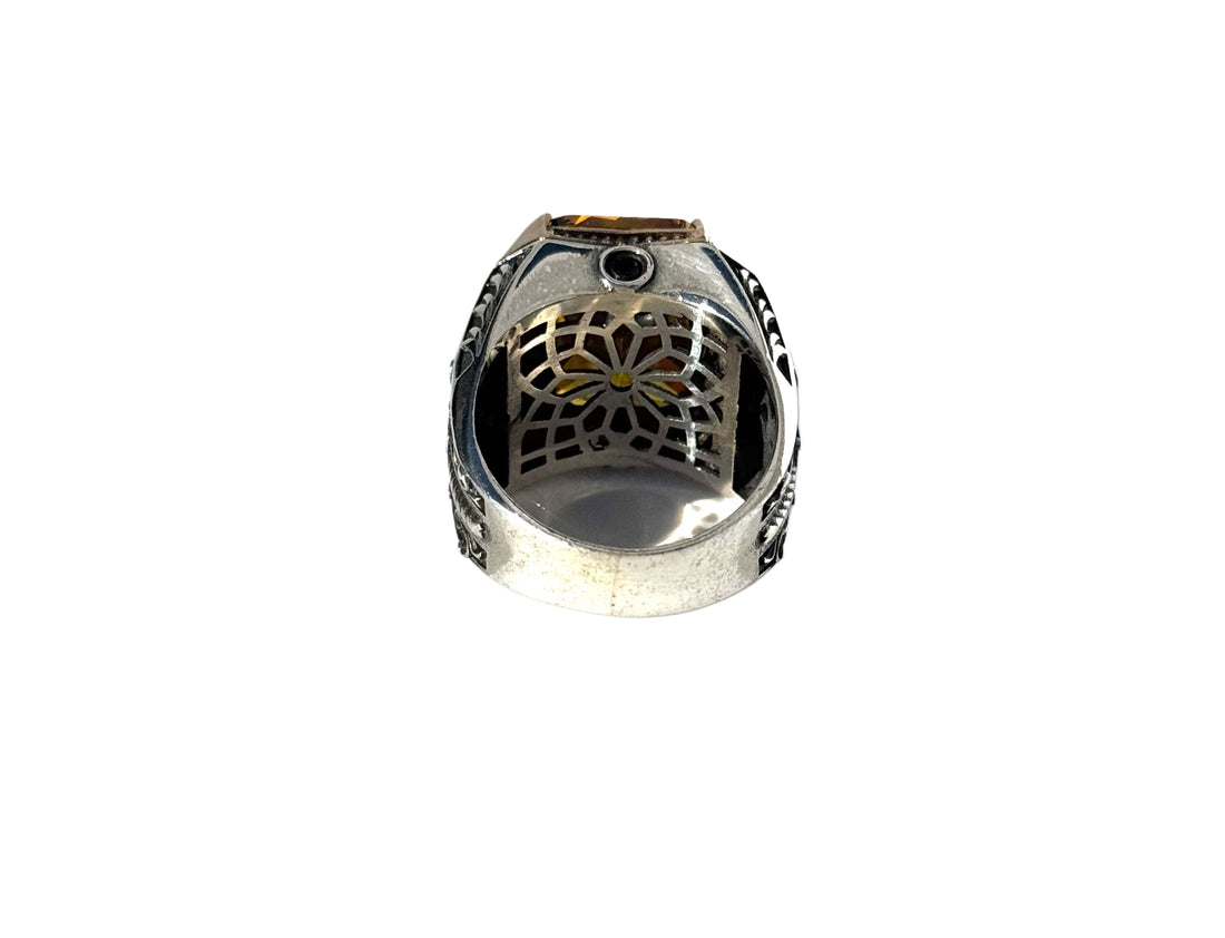 Emerald-Cut Citrine Ring