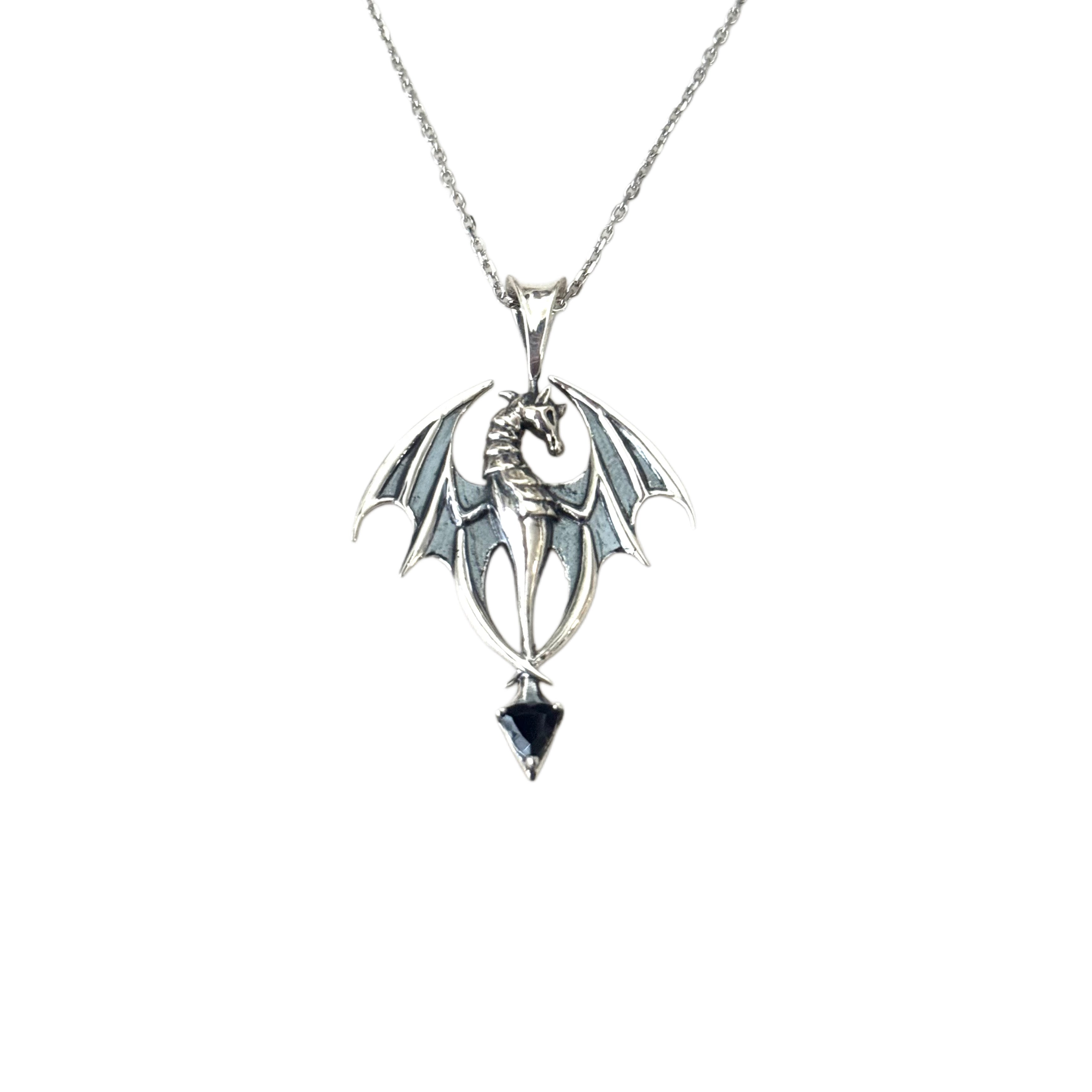 Silver Dragon Magic Necklace