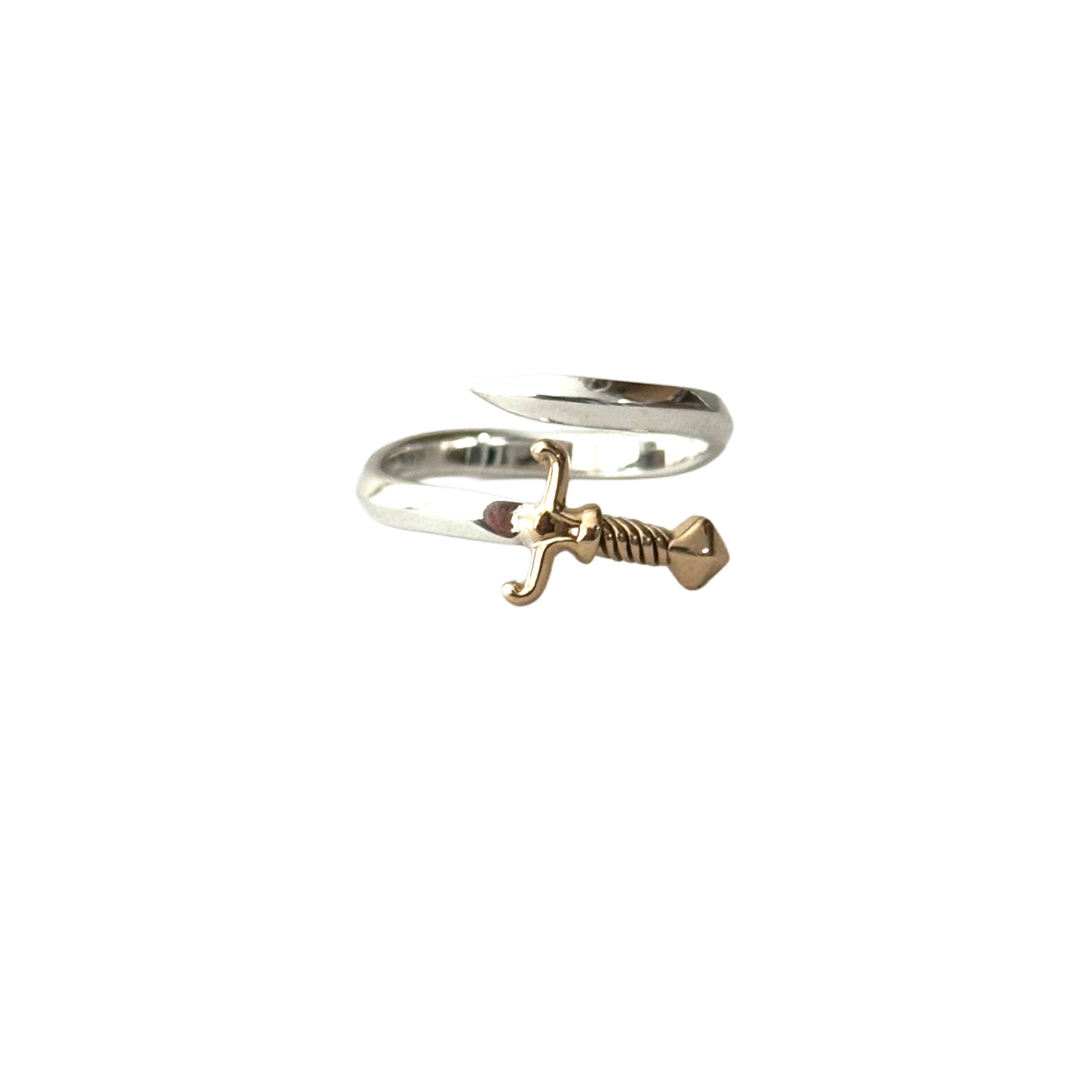 Mixed Metal Sword Bypass Ring