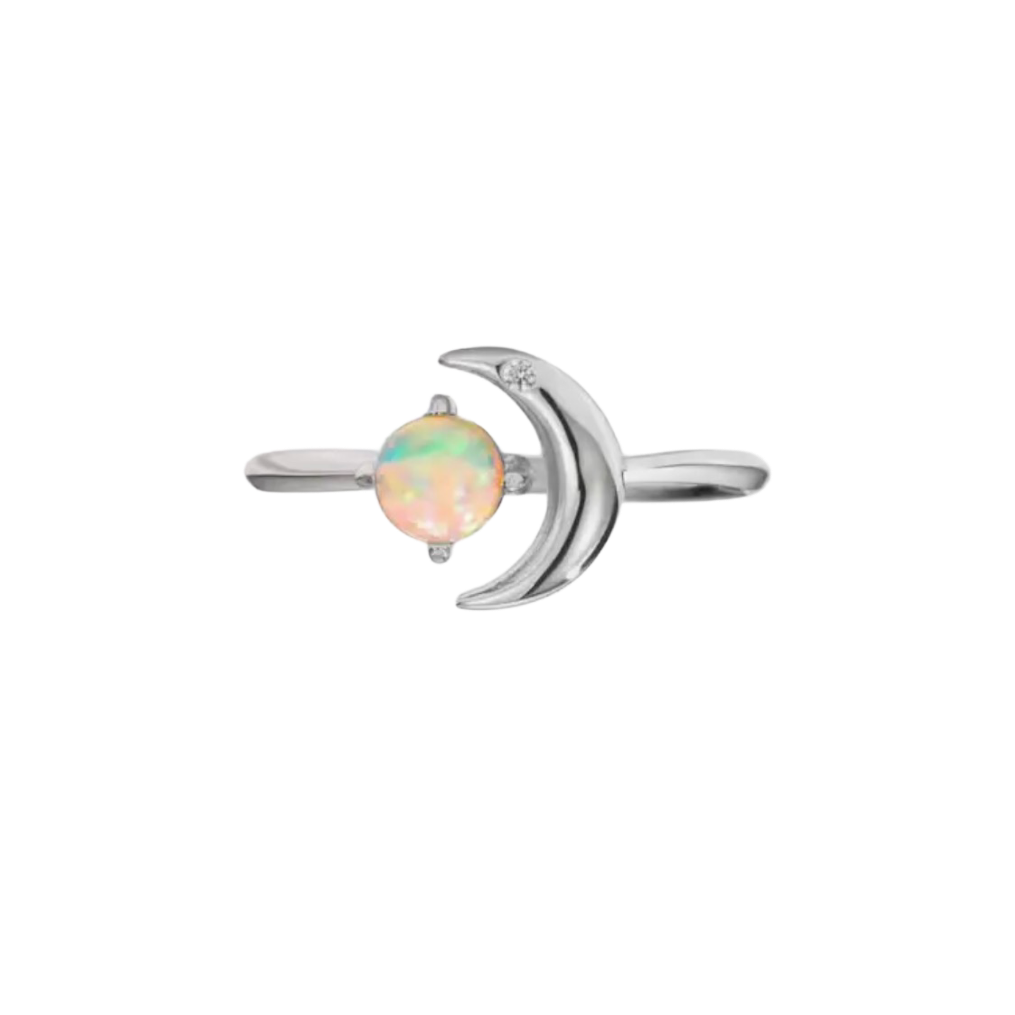 Opal Star & Moon Ring