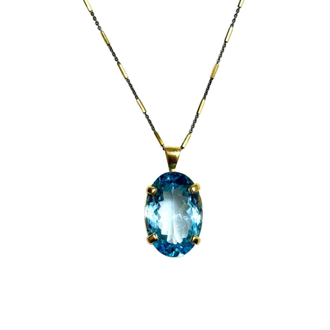 Celestial Tide Blue Topaz Pendant