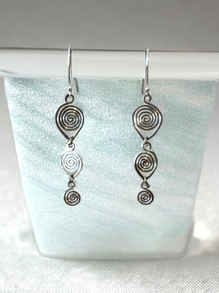 Celestial Swirls Silver Earrings