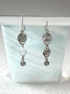 Celestial Swirls Silver Earrings