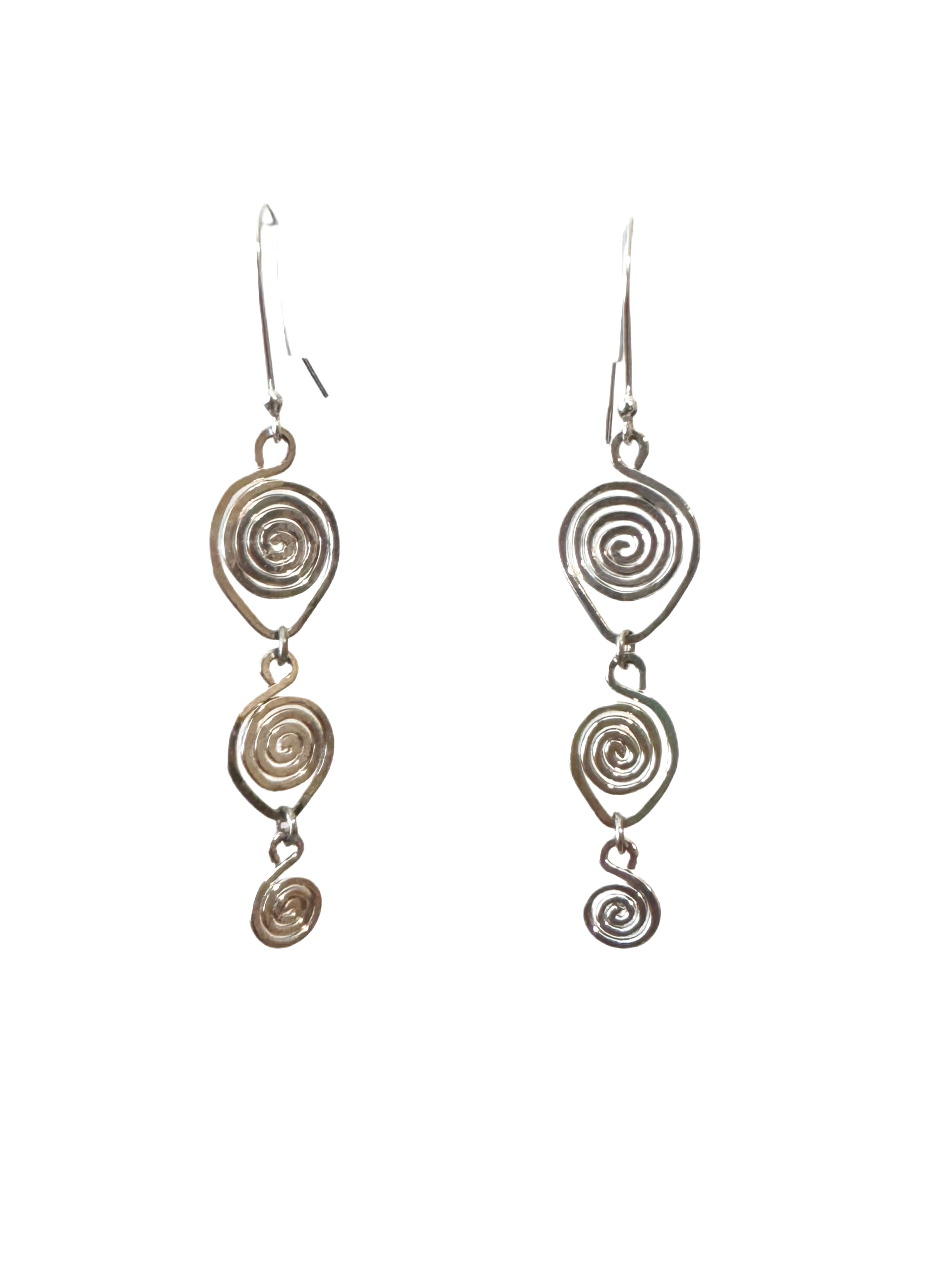 Celestial Swirls Silver Earrings