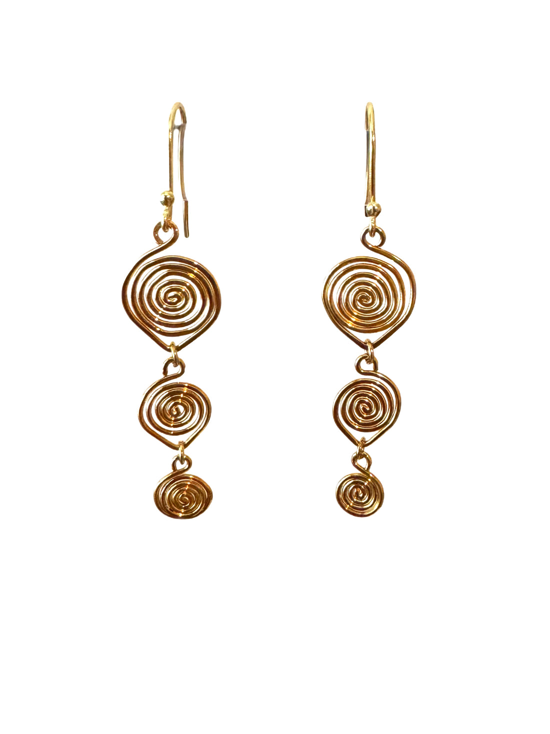 Celestial Swirls Gold Earrings