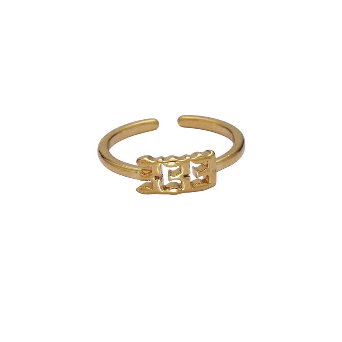 333 Dainty Angel Number Gold-Filled Ring