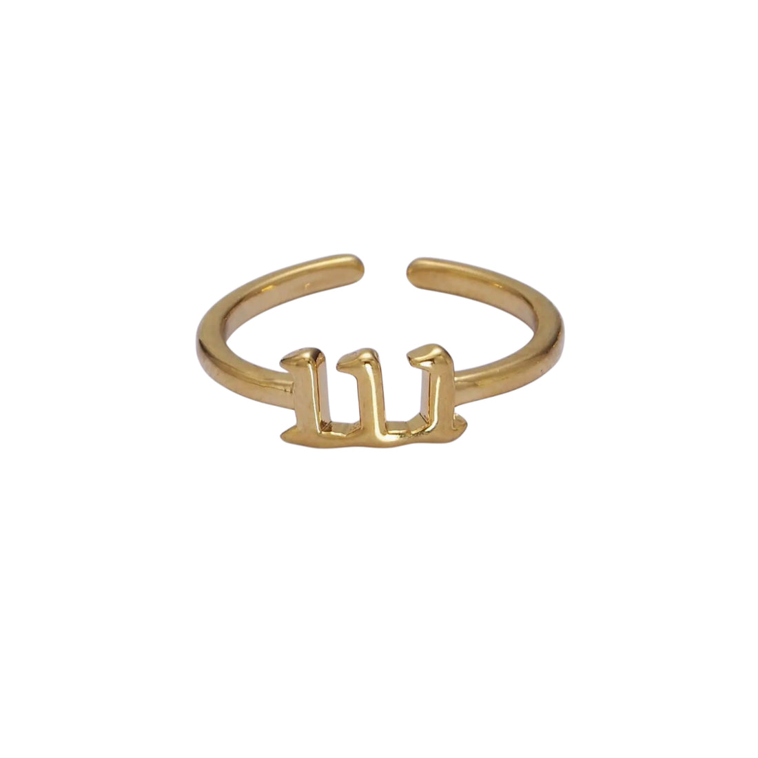 111 Dainty Angel Number Gold-Filled Ring