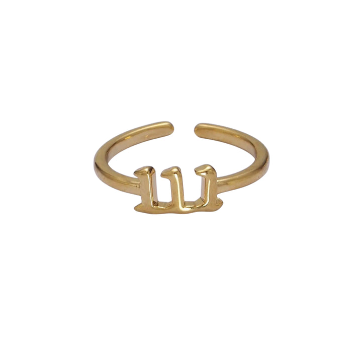 111 Dainty Angel Number Gold-Filled Ring