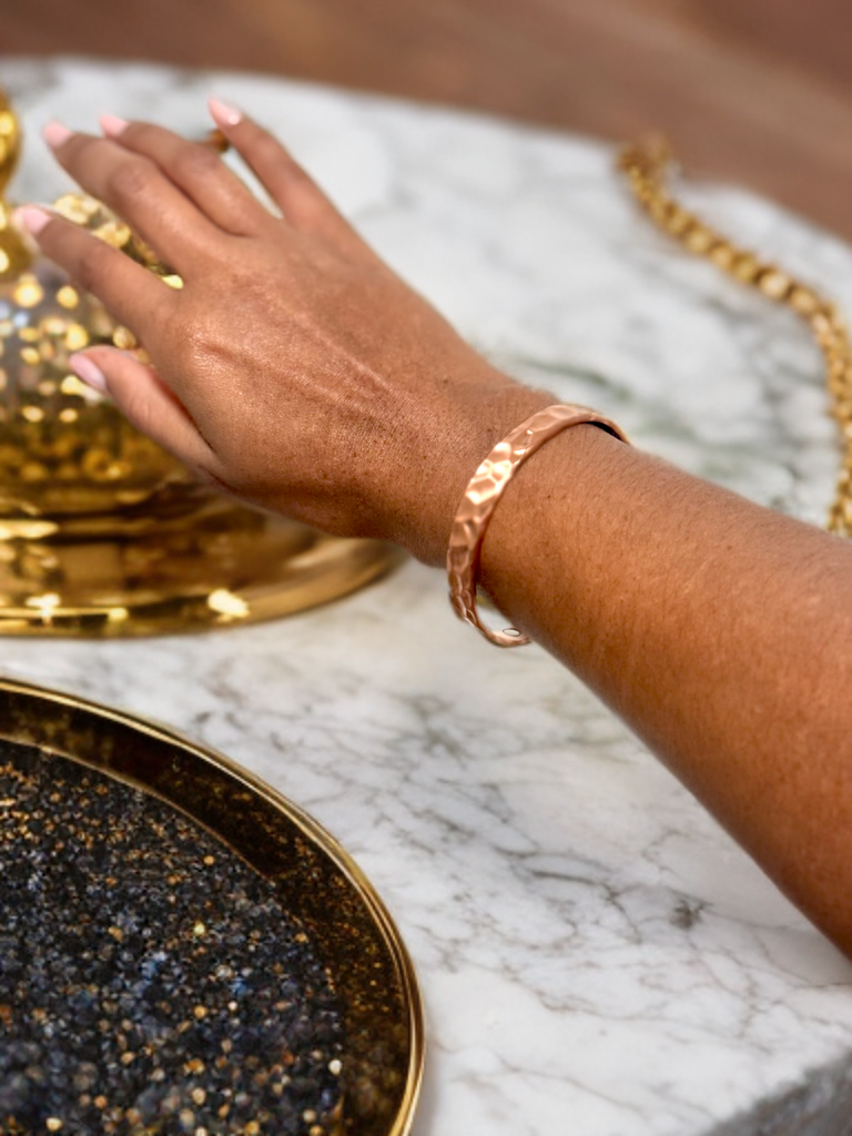 Hammered Copper Magnetic Cuff